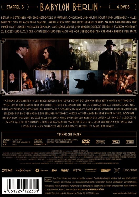 Produktbild: Babylon Berlin - Staffel 3 [4 DVDs]