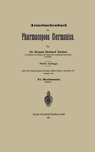 Produktbild: Arzneitaschenbuch zur Pharmacopoea Germanica
