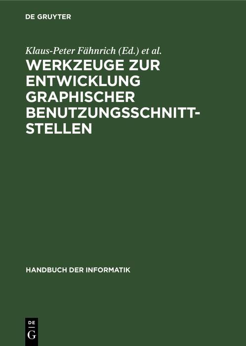 Produktbild: Werkzeuge zur Entwicklung graphischer Benutzungsschnittstellen
