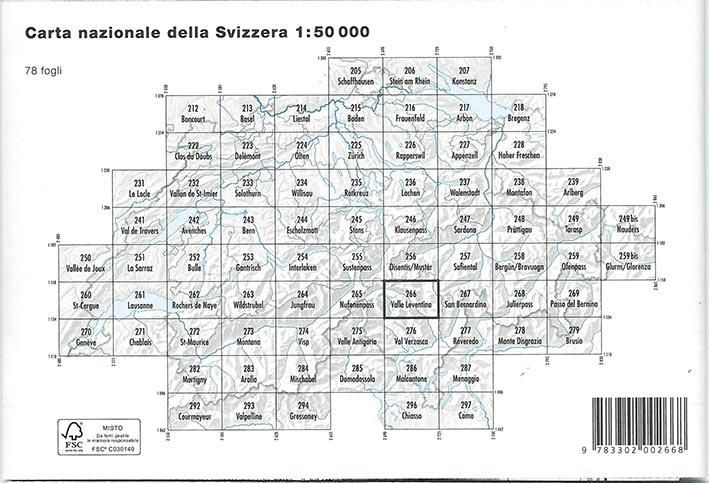 Produktbild: Swisstopo 1 : 50 000 Valle Leventina