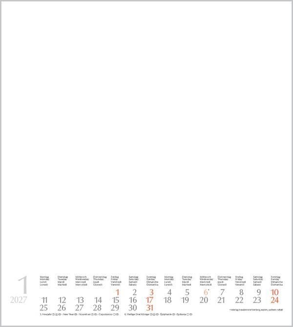 Produktbild: Foto-Malen-Basteln Bastelkalender wei&szlig; 2027