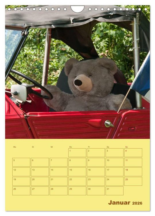 Produktbild: B&auml;renstarker Planer f&uuml;r das Jahr &ndash; Teddys (Wandkalender 2026 DIN A4 hoch), CALVENDO Monatskalender