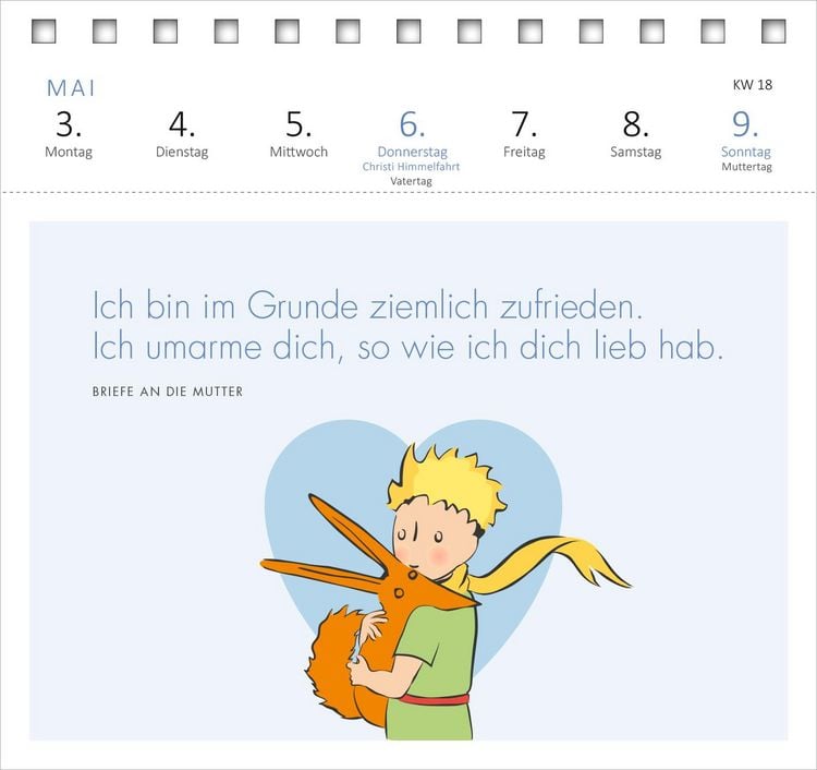 Produktbild: Postkartenkalender Man sieht nur mit dem Herzen gut ... 2027