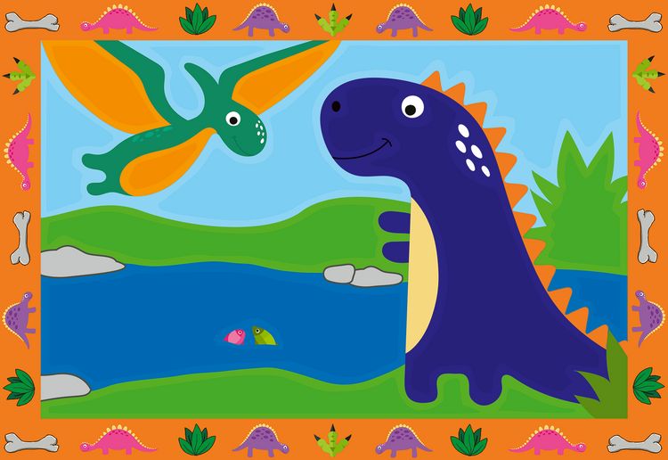 Produktbild: CreArt, Malen nach Zahlen Junior - Land der Dinosaurier