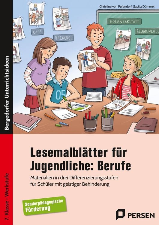 Produktbild: Lesemalbl&auml;tter f&uuml;r Jugendliche: Berufe