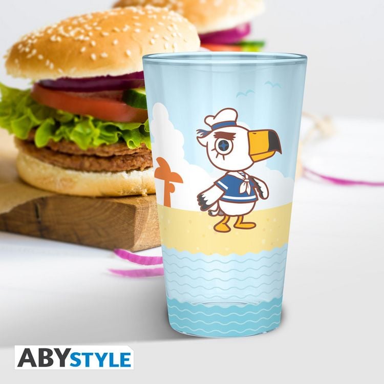 Produktbild: ANIMAL CROSSING - Large Glass - 400ml - "Beach Characters" - box