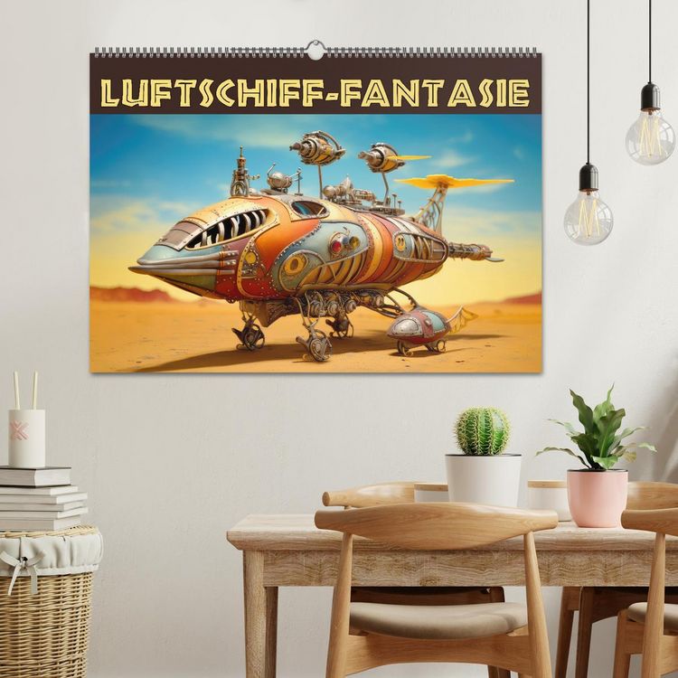 Produktbild: Luftschiff-Fantasie (Wandkalender 2026 DIN A2 quer), CALVENDO Monatskalender