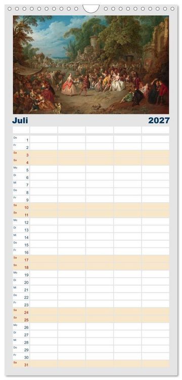 Produktbild: Familienplaner 2027 - Party Time - Das Fest in der Kunst mit 5 Spalten (Wandkalender, 21 x 45 cm) CALVENDO
