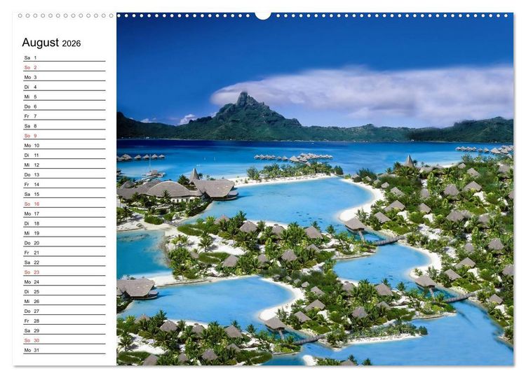 Produktbild: S&uuml;dsee-Inseln. Von Fidschi bis Bora Bora (Wandkalender 2026 DIN A2 quer), CALVENDO Monatskalender
