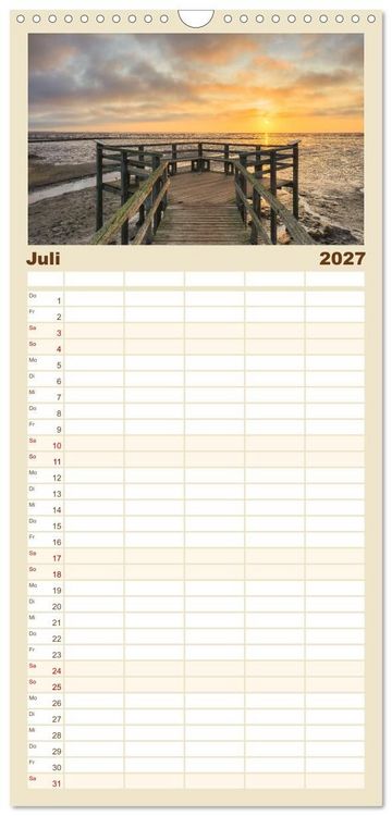 Produktbild: Familienplaner 2027 - Wundersch&ouml;nes Amrum mit 5 Spalten (Wandkalender, 21 x 45 cm) CALVENDO