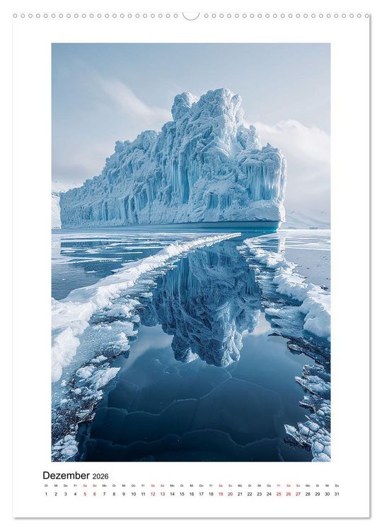 Produktbild: Spiegelungen - Reflektierte Sch&ouml;nheiten der Natur (Wandkalender 2026 DIN A2 hoch), CALVENDO Monatskalender