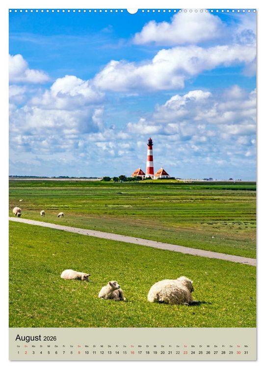 Produktbild: NORDSEEFLAIR - St. Peter Ording und Westerhever (Wandkalender 2026 DIN A2 hoch), CALVENDO Monatskalender