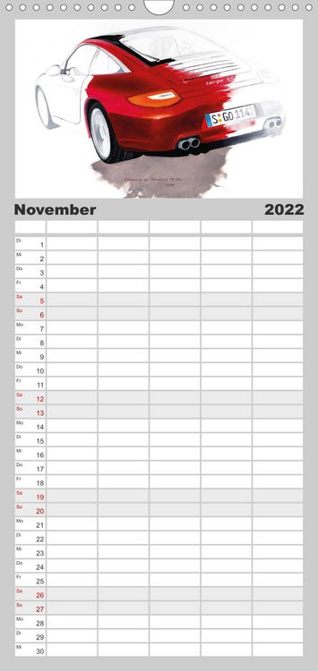 Produktbild: Familienplaner 50 Jahre Porsche 911 (Wandkalender 2022 , 21 cm x 45 cm, hoch)
