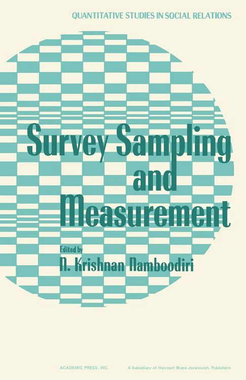 Produktbild: Survey Sampling and Measurement