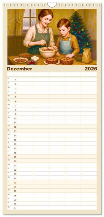 Produktbild: Familienplaner 2026 - Truman Capote mit 5 Spalten (Wandkalender, 21 x 45 cm) CALVENDO