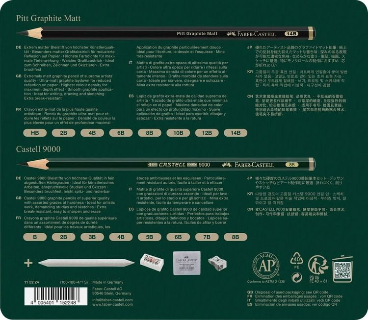 Produktbild: Faber-Castell Set Pitt Graphite Matt & Castell 9000