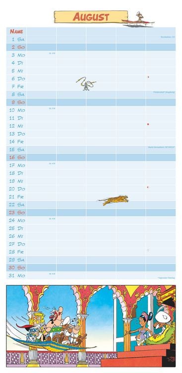 Produktbild: Asterix 2026 Familienplaner - Familien-Timer - Termin-Planer - Kids - Kinder-Kalender - Familien-Kalender - 22x45
