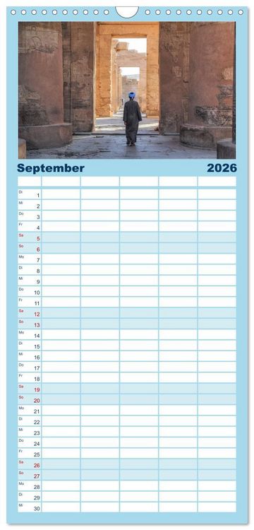 Produktbild: Familienplaner 2026 - &Auml;gypten mit 5 Spalten (Wandkalender, 21 x 45 cm) CALVENDO