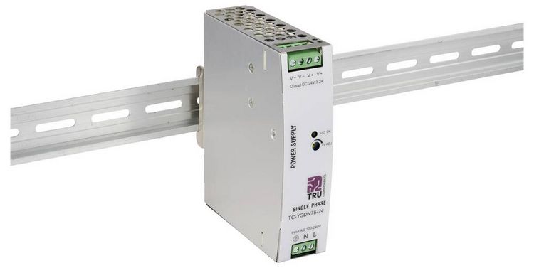 Produktbild: TRU COMPONENTS TC-13807980 Hutschienen-Netzteil (DIN-Rail) 24 V/DC 3.2 A 76.8 W Anzahl Ausg&auml;nge:1 x Inhalt 1 St.