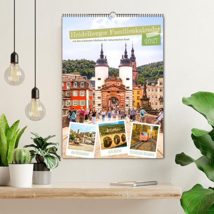 Produktbild: Heidelberger Familienkalender (Wandkalender 2027 DIN A2 hoch), CALVENDO Monatskalender