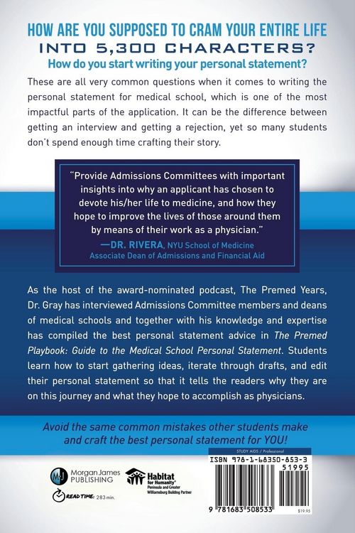 Produktbild: The Premed Playbook Guide to the Medical School Personal Statement