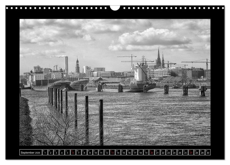 Produktbild: Hamburg Kuntergrau (Wandkalender 2026 DIN A3 quer), CALVENDO Monatskalender