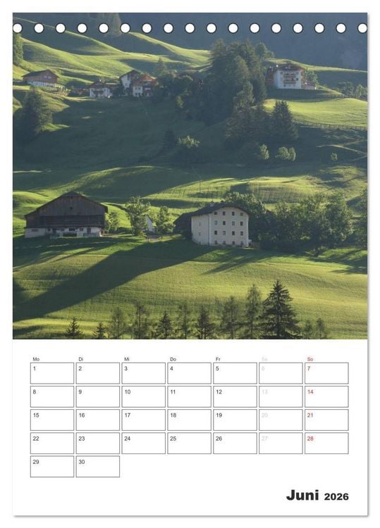 Produktbild: Alta Badia &ndash; Traumlandschaft f&uuml;r Bergsteiger und Wanderer (Tischkalender 2026 DIN A5 hoch), CALVENDO Monatskalender