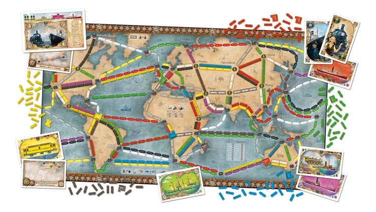 Produktbild: Zug um Zug, Weltreise (Spiel)