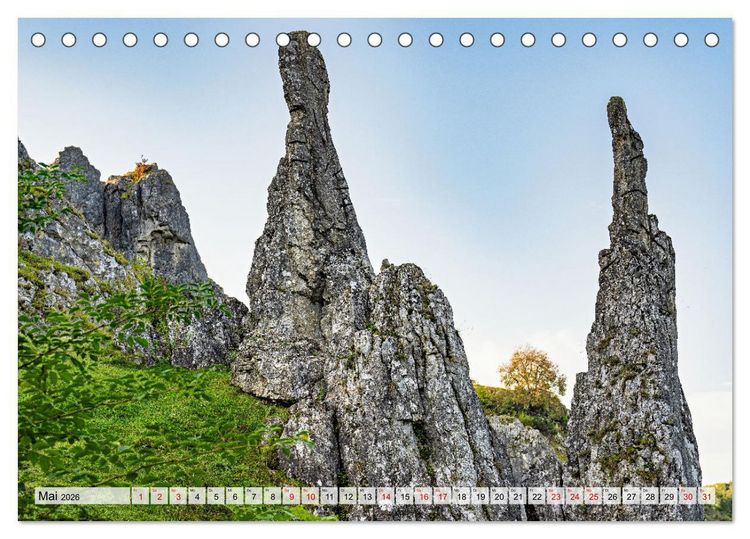 Produktbild: Wandern auf der &ouml;stlichen Schw&auml;bischen Alb (Tischkalender 2026 DIN A5 quer), CALVENDO Monatskalender