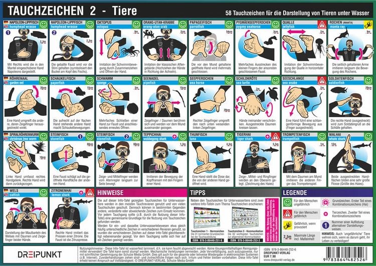 Produktbild: Info-Tafel-Set Tauchzeichen