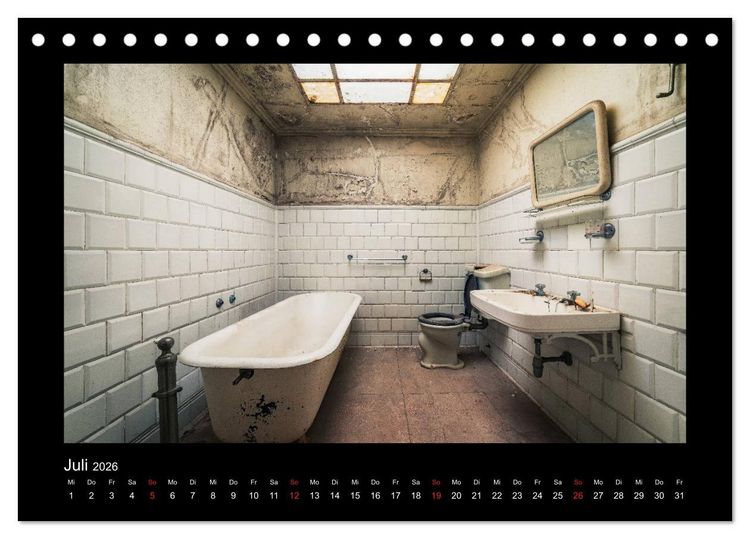 Produktbild: Die Sch&ouml;nheit des Verfalls - Lost Places (Tischkalender 2026 DIN A5 quer), CALVENDO Monatskalender
