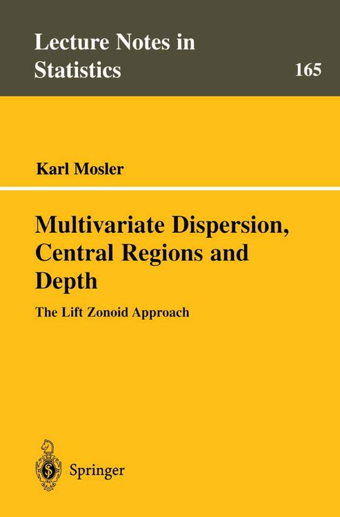 Produktbild: Multivariate Dispersion, Central Regions, and Depth