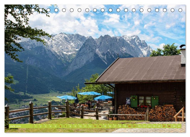 Produktbild: Zauber der Zugspitze (Tischkalender 2026 DIN A5 quer), CALVENDO Monatskalender