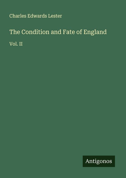 Produktbild: The Condition and Fate of England