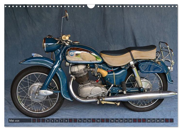 Produktbild: Deutsche Motorrad - Legenden - Rollende Kunstwerke aus alten Zeiten (Wandkalender 2026 DIN A3 quer), CALVENDO Monatskalender