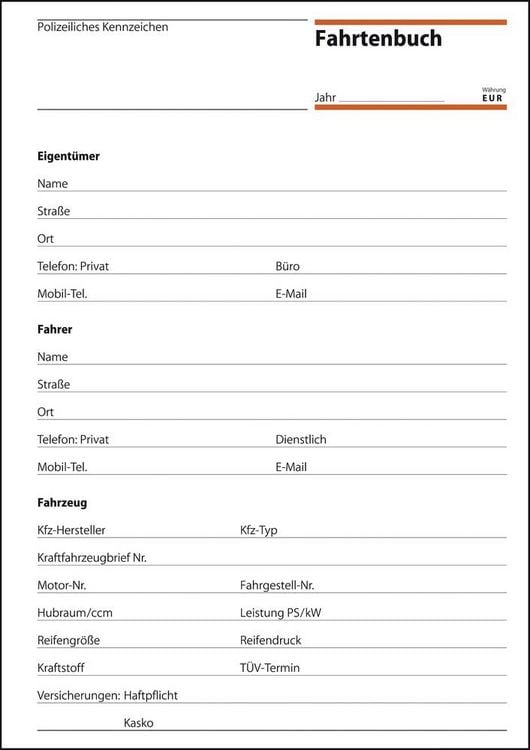 Produktbild: Sigel FA513 DIN A5 Fahrtenbuch Anzahl der Bl&auml;tter: 32 1 St.