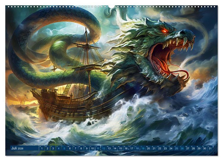 Produktbild: Seemannsgarn - Mythen, Legenden und Geschichten der Seefahrer (Wandkalender 2026 DIN A2 quer), CALVENDO Monatskalender