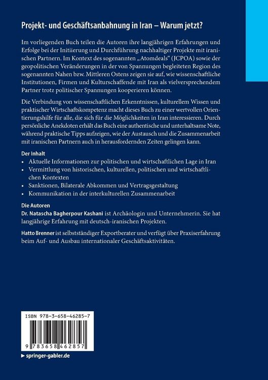Produktbild: Projekt- und Gesch&auml;ftsanbahnung in Iran &ndash; Warum jetzt?