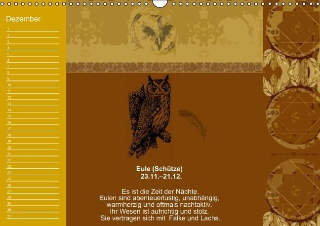 Produktbild: Indianisches Horoskop / Geburtstagskalender (Wandkalender immerw&auml;hrend DIN A3 quer)
