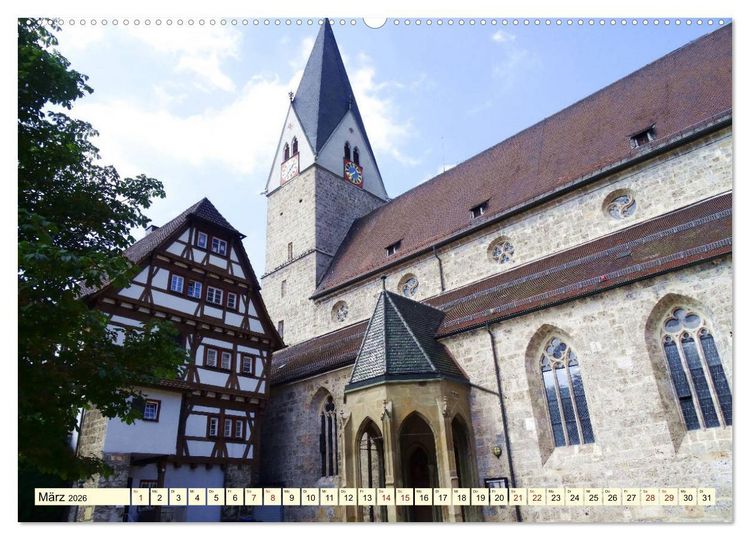 Produktbild: Unterwegs in der Altstadt von Geislingen (hochwertiger Premium Wandkalender 2026 DIN A2 quer), Kunstdruck in Hochglanz