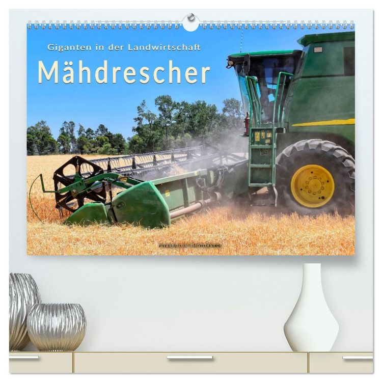 Produktbild: Giganten in der Landwirtschaft - M&auml;hdrescher (hochwertiger Premium Wandkalender 2026 DIN A2 quer), Kunstdruck in Hochglanz