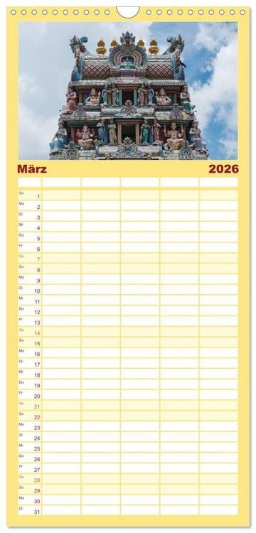 Produktbild: Familienplaner 2026 - Singapur: Zwischen Wolkenkratzern und Superb&auml;umen mit 5 Spalten (Wandkalender, 21 x 45 cm) CALVENDO
