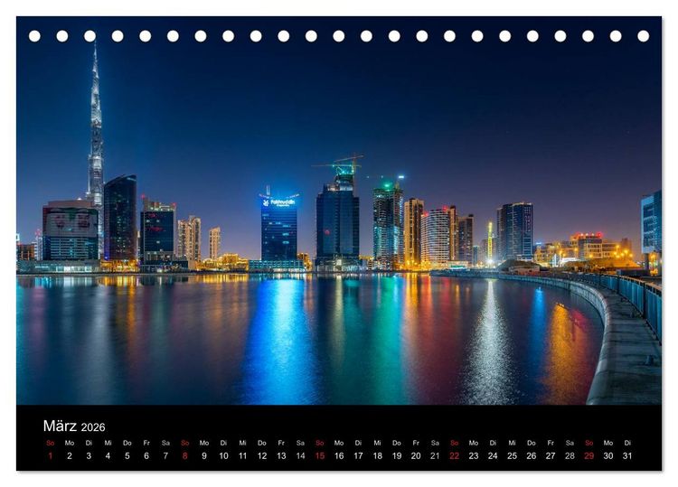 Produktbild: Dubai in Bildern (Tischkalender 2026 DIN A5 quer), CALVENDO Monatskalender