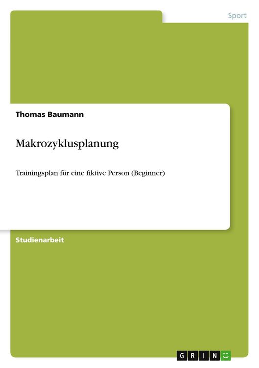 Produktbild: Makrozyklusplanung