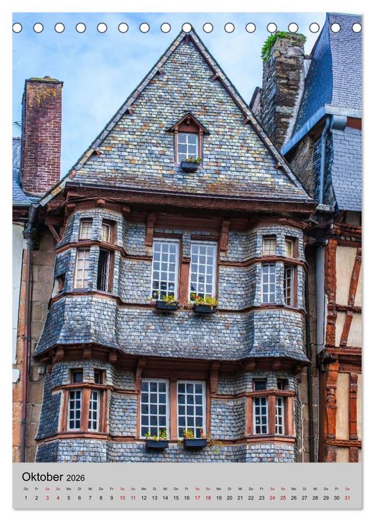 Produktbild: Reiseziele in der Bretagne (Tischkalender 2026 DIN A5 hoch), CALVENDO Monatskalender
