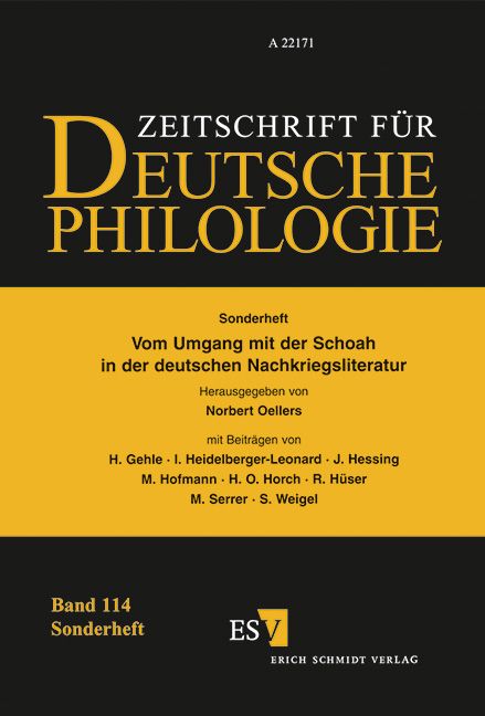 Produktbild: Vom Umgang mit der Schoah in der deutschen Nachkriegsliteratur