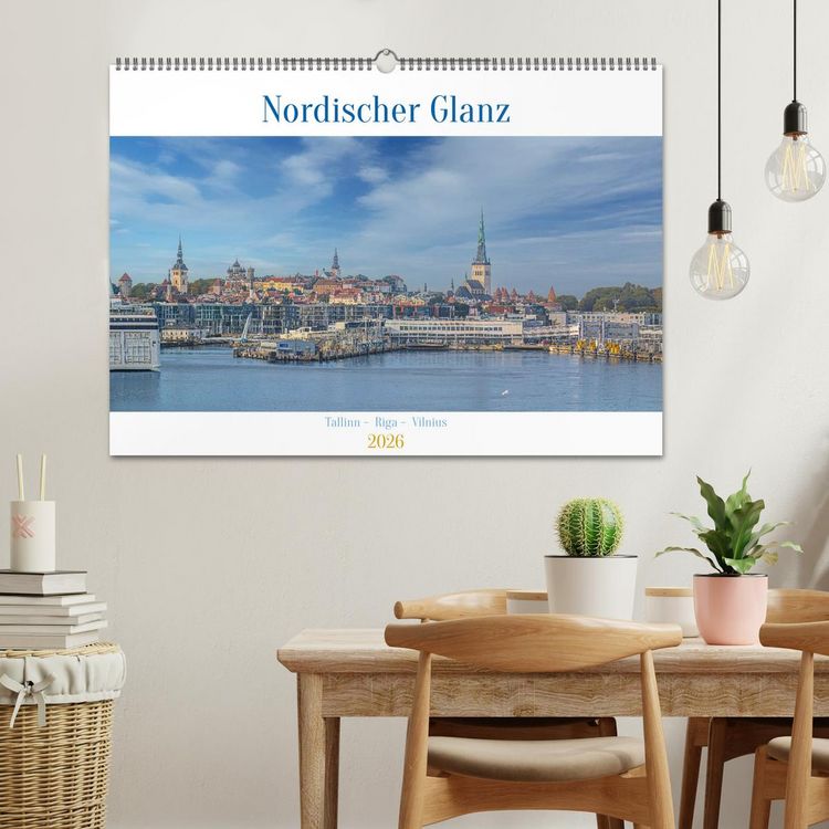 Produktbild: Nordischer Glanz &ndash; Tallinn - Riga - Vilnius (Wandkalender 2026 DIN A2 quer), CALVENDO Monatskalender
