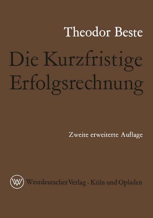 Produktbild: Die Kurzfristige Erfolgsrechnung