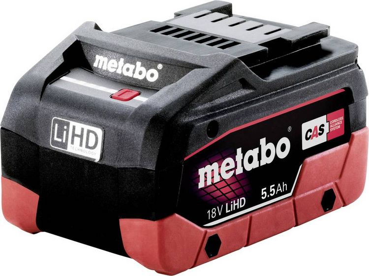 Produktbild: Metabo 625368000 LiHD Akkupack 18V - 5,5Ah \"AIR COOLED\" Werkzeug-Akku 5.5Ah LiHD
