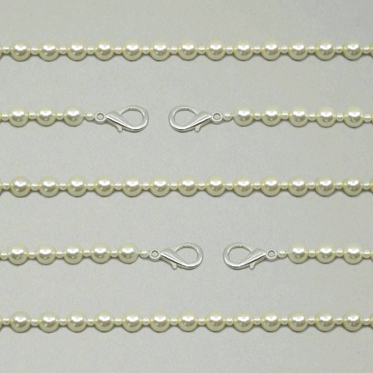 Produktbild: Kunstperlen Perlmutt/Silber